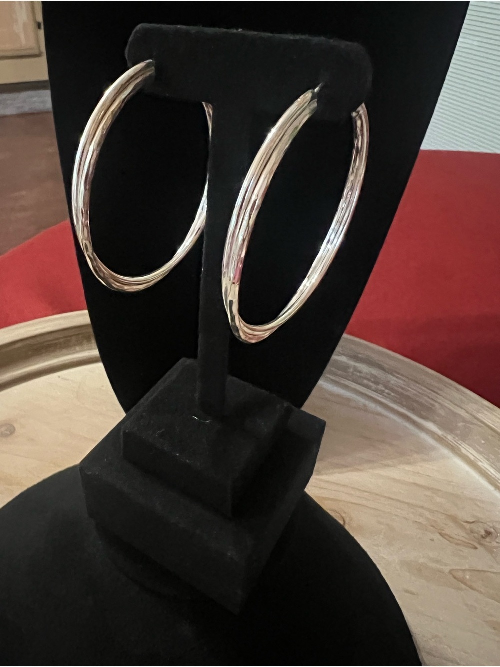 Textured Silver Hoop Earrings for Women